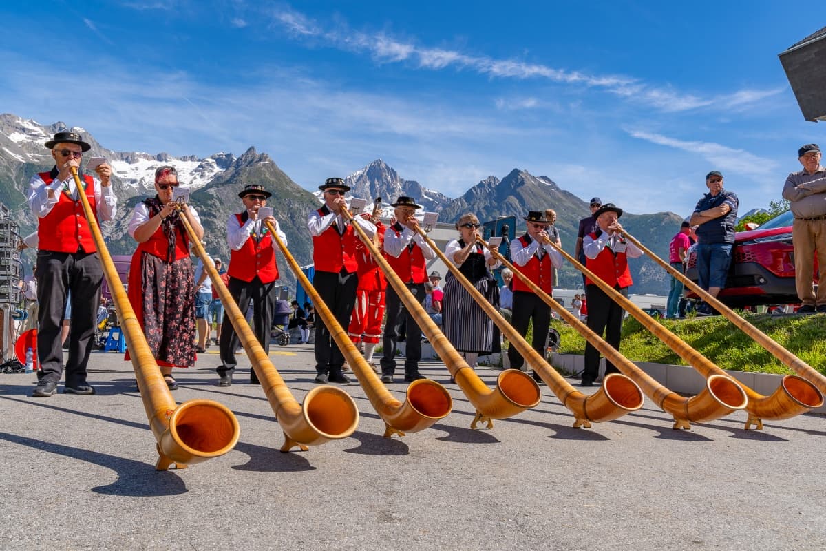 Fotoalbum Alphornbläser Bietschhorn